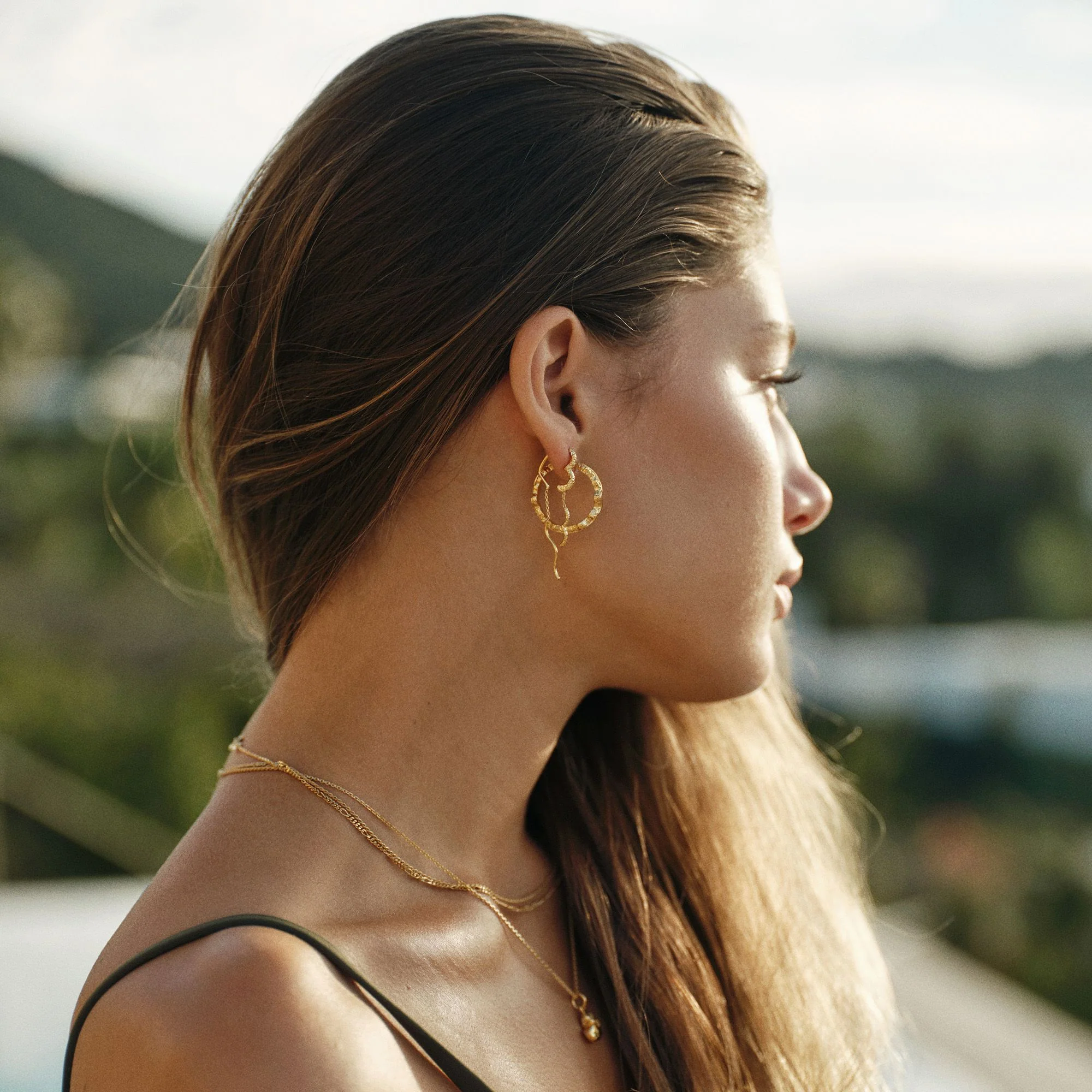 Large Shiny Sparkly Hoops - Image 3