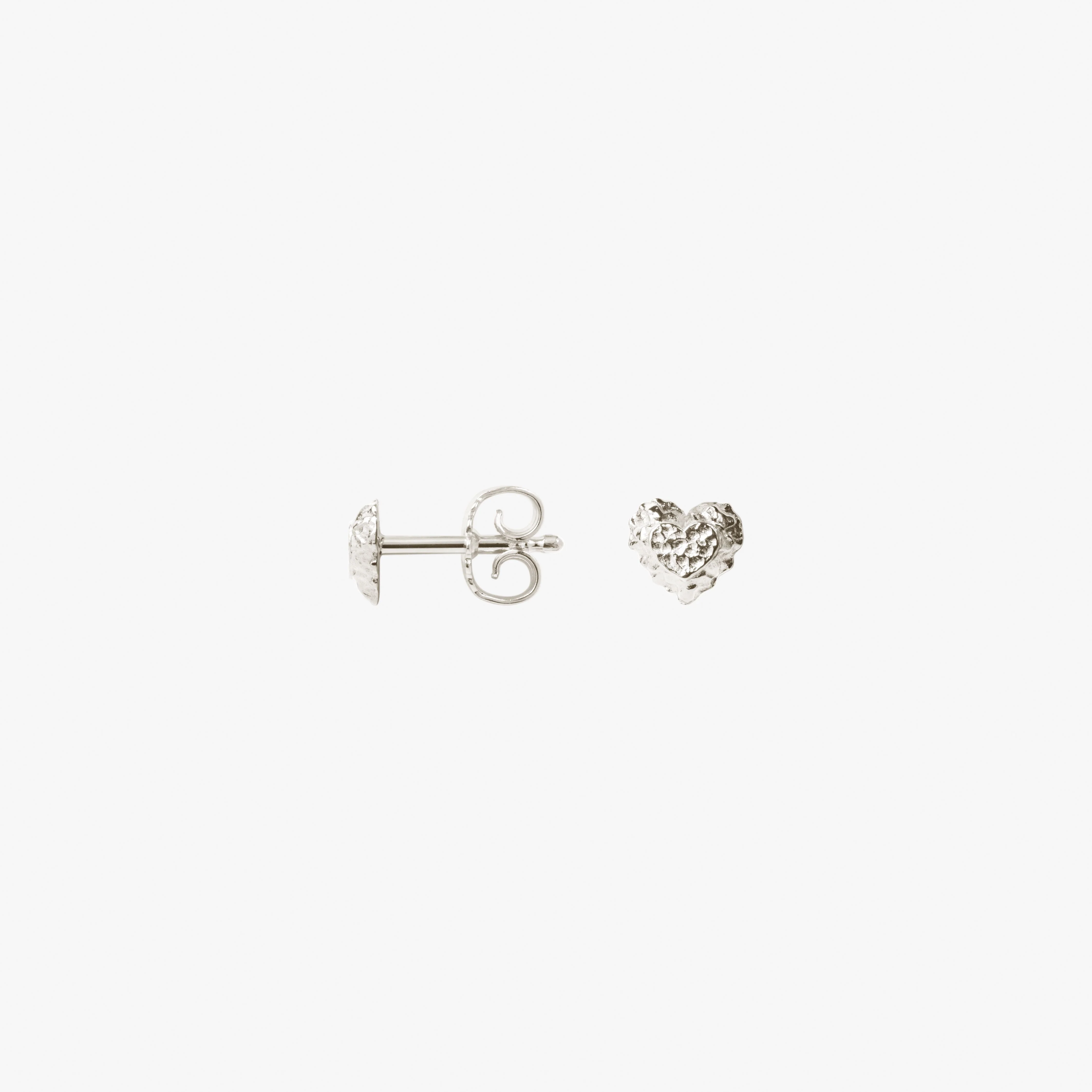 Sparkly Heart Stud Earrings