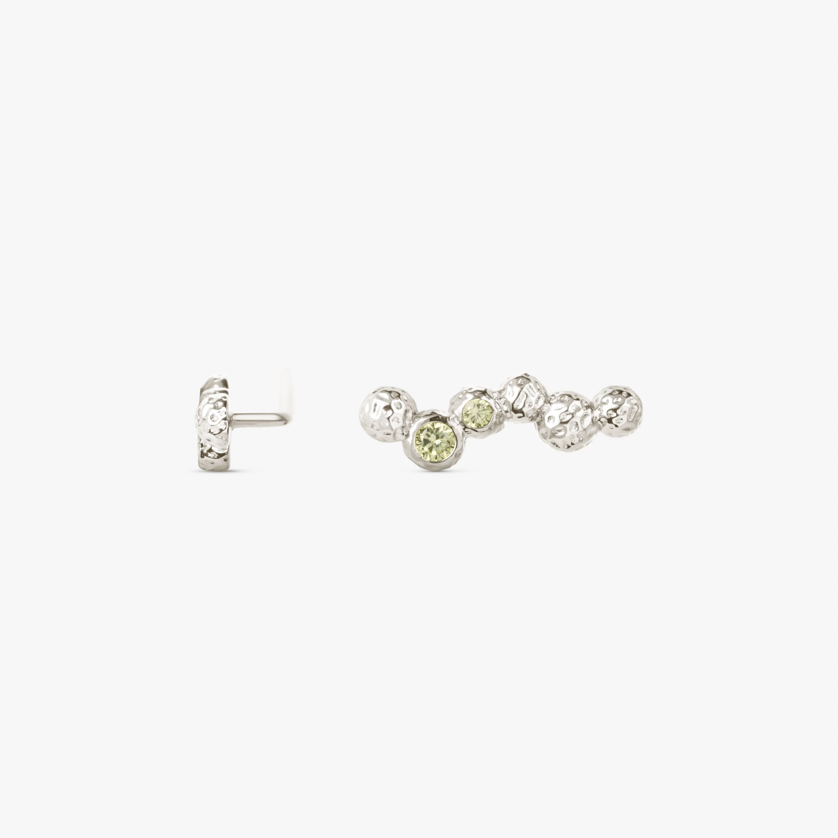Wavy Gem Dots Earclimbers