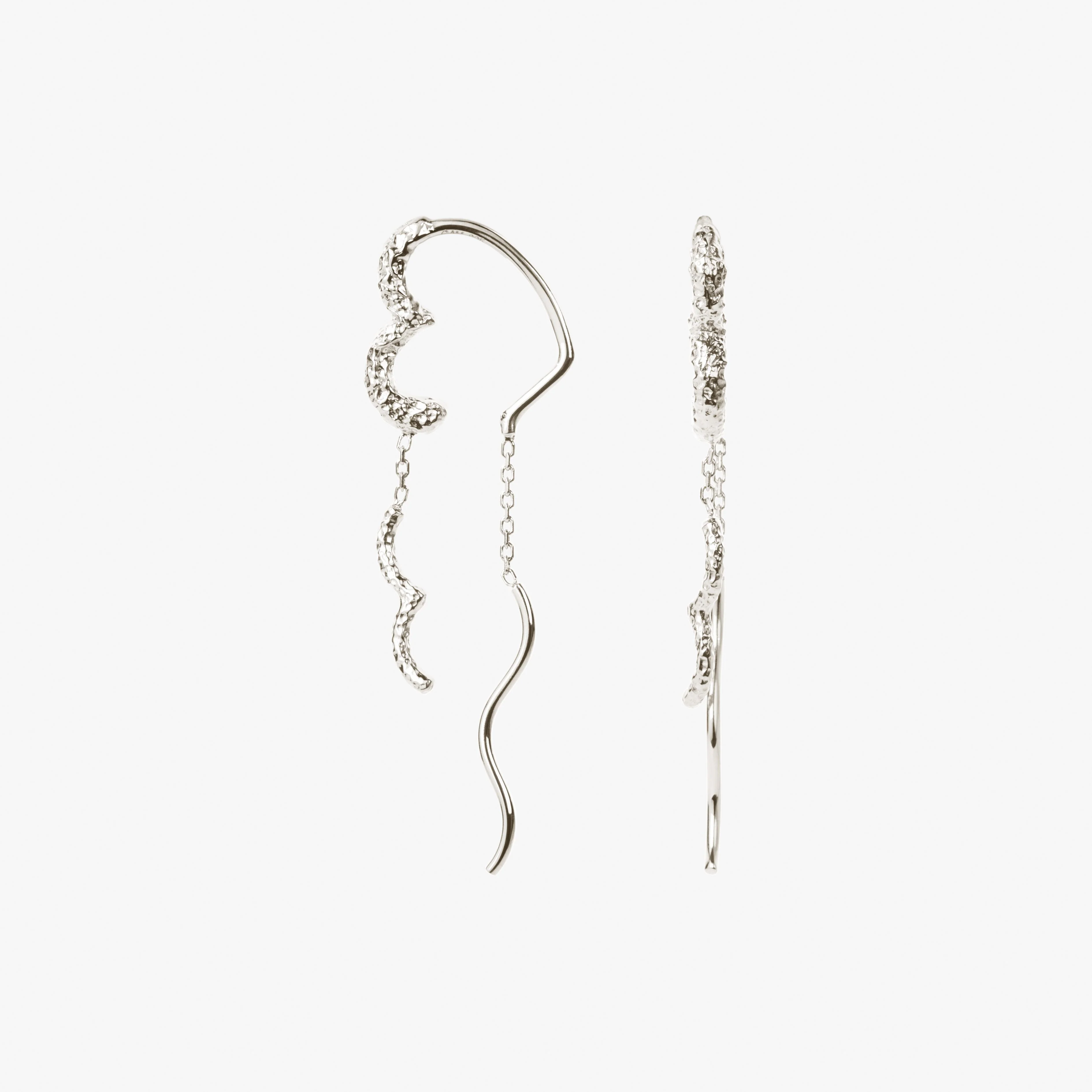 Wavy Sparkly Heart Earlines